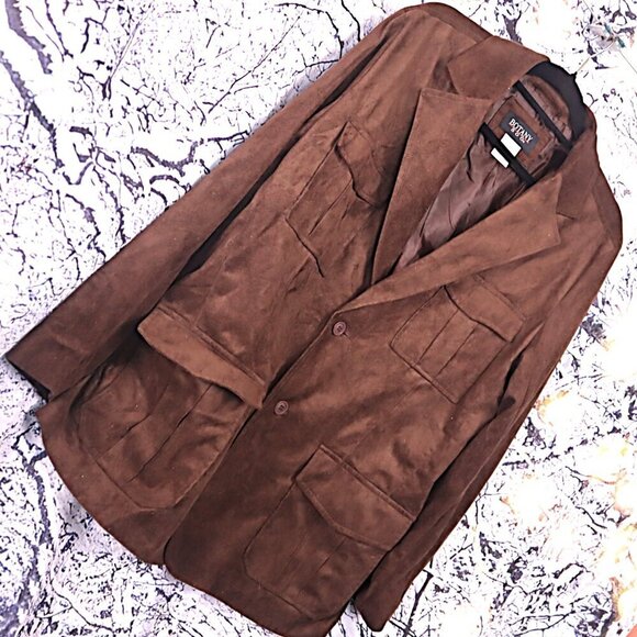 MICROFIBER CARGO JACKET M Botany500 Brown Chocolate Moleskin Outdoor Utility - Picture 1 of 7